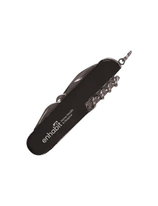 Enhabit Black 8 Function Multitool Pocket Knife w/Enhabit Logo