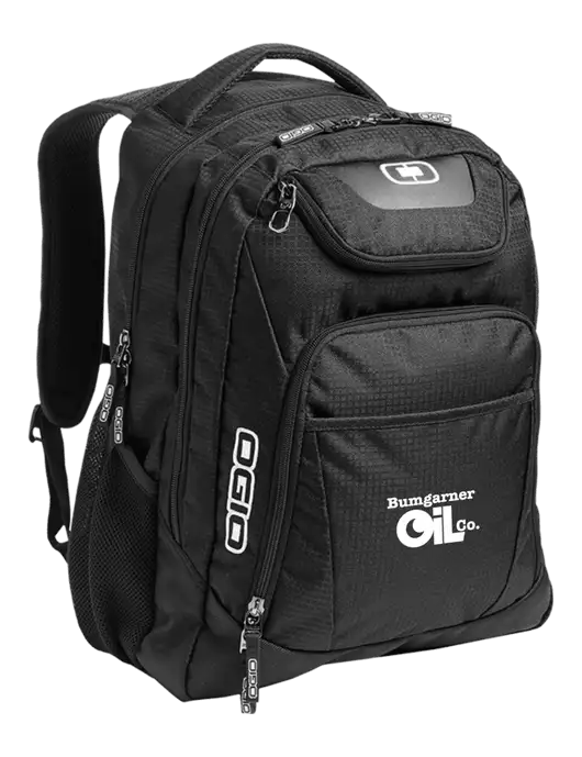 Bumgarner  OGIO Black/Silver Excelsior Laptop Backpack w/Bumgarner Oil Logo