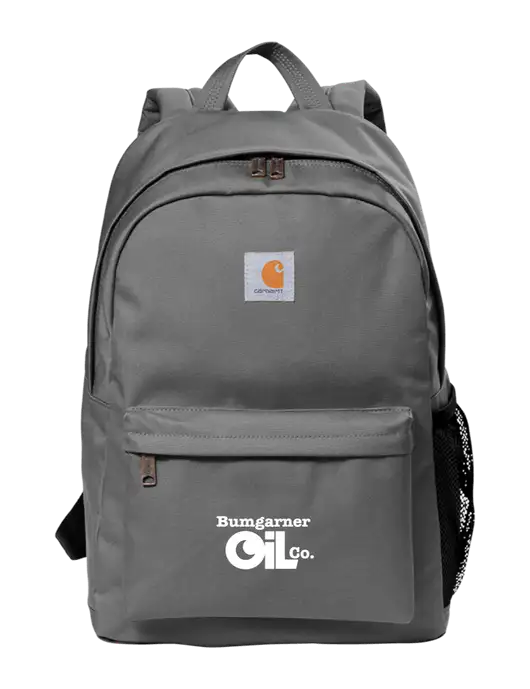 Bumgarner  Carhartt Grey Canvas Backpack
 w/Bumgarner Oil Logo