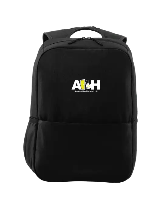 Access Healthcare Access Square Laptop Black Backpack w/Access Healthcare Logo