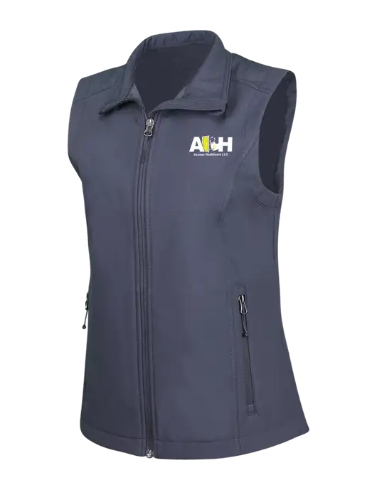 Access Healthcare Charcoal Grey Womens Core Soft Shell Vest w/Access Healthcare Logo