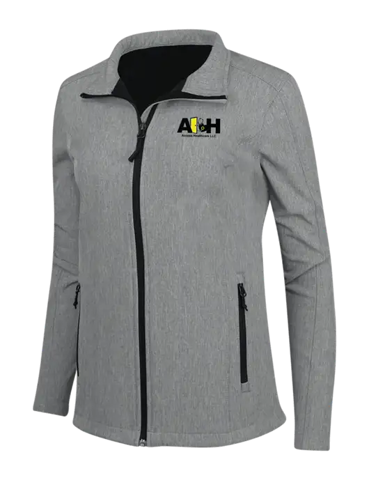 Access Healthcare Medium Grey Heather Womens Core Soft Shell Jacket w/Access Healthcare Logo