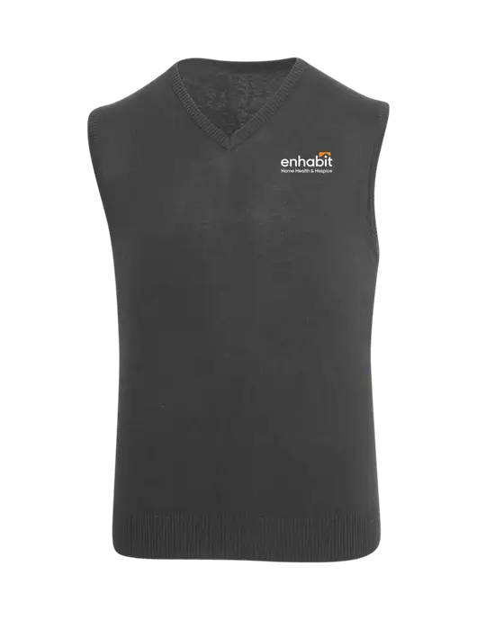 Enhabit Charcoal Heather Sweater Vest w/Enhabit Logo