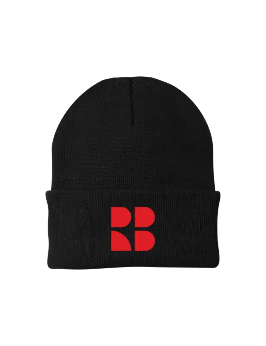 Rectenwald Brothers Black Knit Cap w/RB Logo