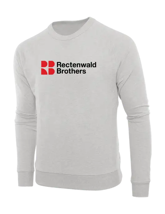 Rectenwald Brothers Allmade Granite Grey Heather Organic French Terry Crewneck Sweatshirt w/Rectenwald Brothers