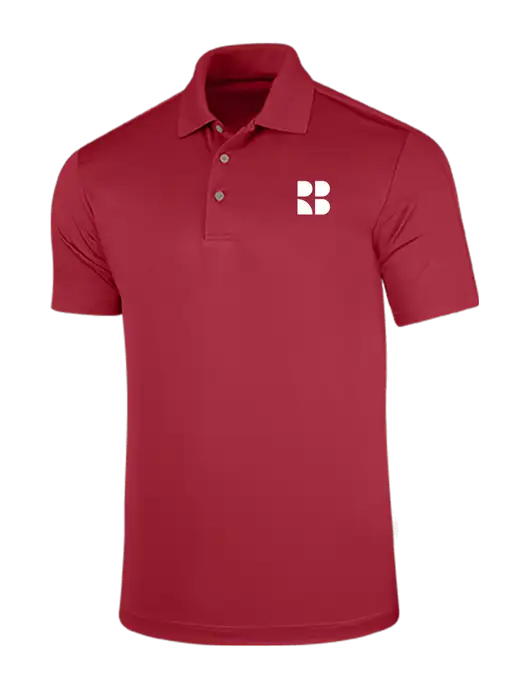 Rectenwald Brothers Red Diamond Textured Jacquard Polo w/RB Logo