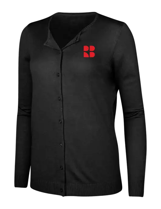 Rectenwald Brothers Black Womens Cardigan Sweater w/RB Logo