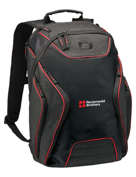Rectenwald Brothers OGIO Laser Red/Heather Grey Hatch Laptop Backpack
 w/Rectenwald Brothers