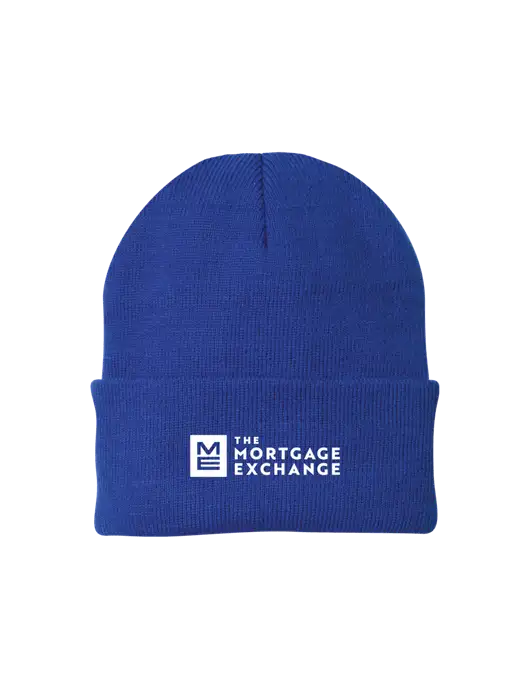 The Mortgage Exchange Royal Knit Cap w/Mortgage Exchange Logo