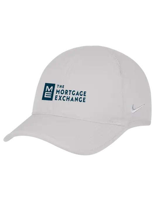 The Mortgage Exchange Nike White Featherlight Cap w/Mortgage Exchange Logo