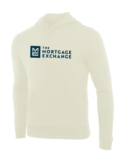 The Mortgage Exchange Allmade White Sand Organic French Terry Pullover Hoodie w/Mortgage Exchange Logo