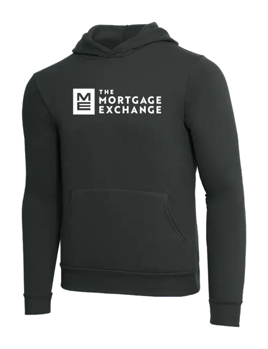 The Mortgage Exchange BELLA+CANVAS ® Dark Grey Sponge Fleece Pullover Hoodie w/Mortgage Exchange Logo