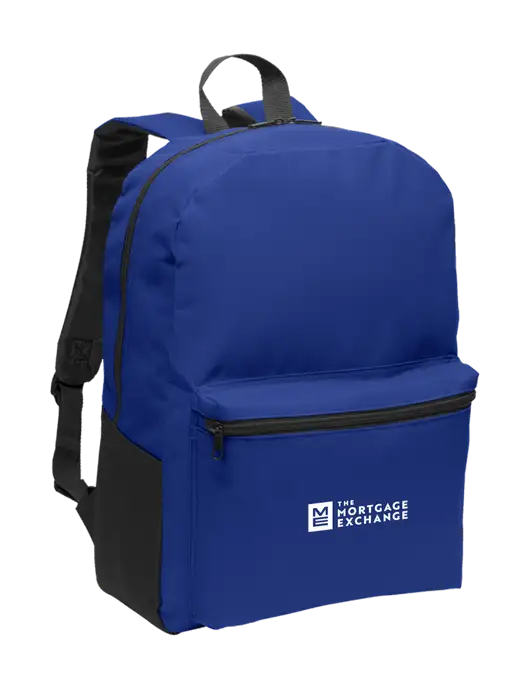 The Mortgage Exchange Casual Twilight Blue Lightweight Laptop Backpack w/Mortgage Exchange Logo
