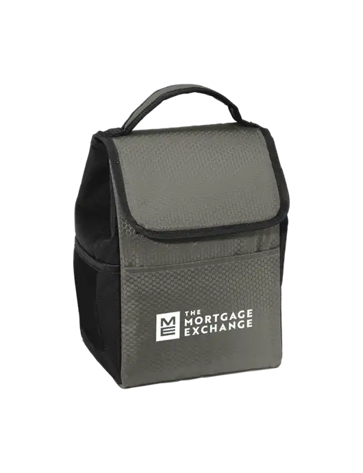 The Mortgage Exchange Lunch Bag Grey/Black Cooler w/Mortgage Exchange Logo