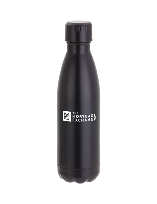 The Mortgage Exchange City Go Matte Black 17 oz Insulated Bottle w/Mortgage Exchange Logo