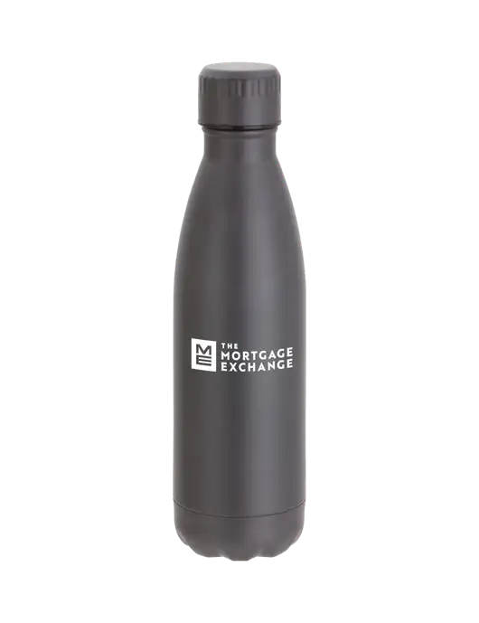 The Mortgage Exchange City Go Matte Charcoal 17 oz Insulated Bottle w/Mortgage Exchange Logo