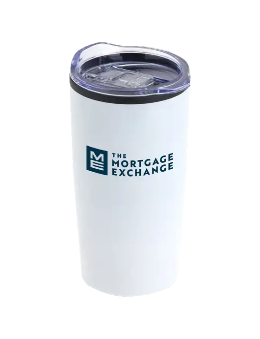 The Mortgage Exchange Olympus White 20 oz Tumbler w/Mortgage Exchange Logo