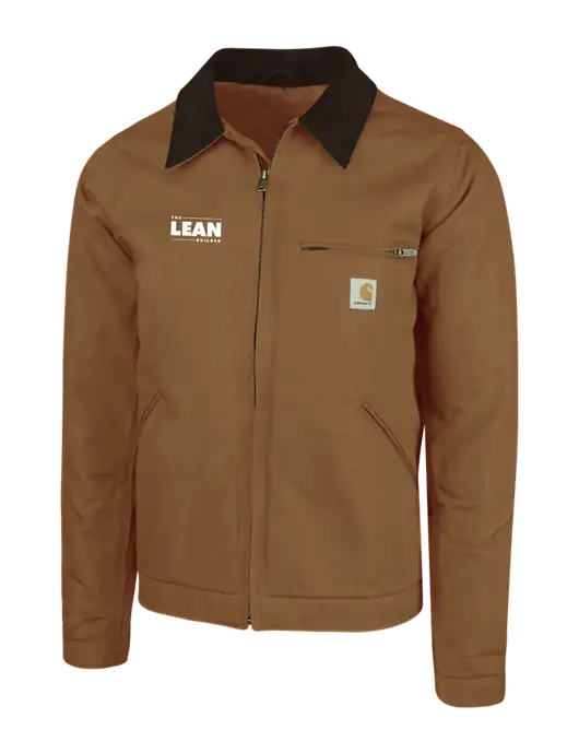 The Lean Builder Carhartt Brown Duck Detroit Jacket w/Lean Builder Logo