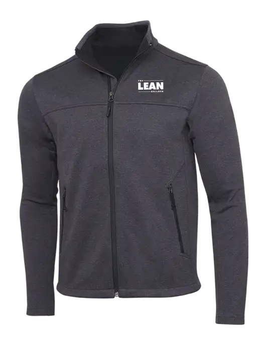 The Lean Builder North Face  Dark Grey Heather Ridgewall Soft Shell Jacket w/Lean Builder Logo