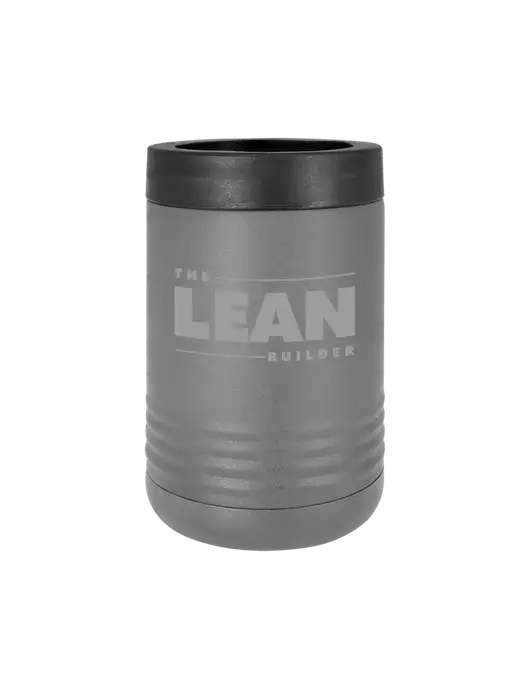 The Lean Builder Polar Camel 12 oz Powder Coated Grey Vacuum Insulated Beverage Holder w/Lean Builder Logo