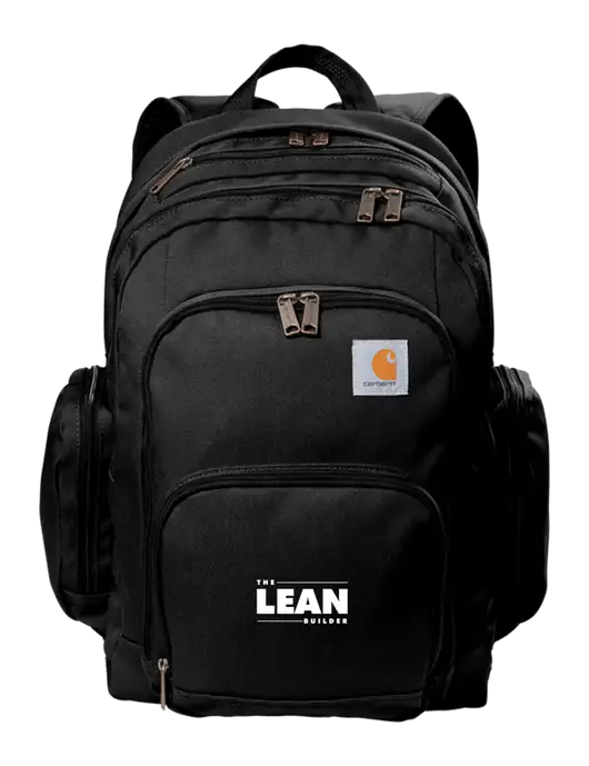 The Lean Builder Carhartt Black Foundry Series Pro Backpack
 w/Lean Builder Logo