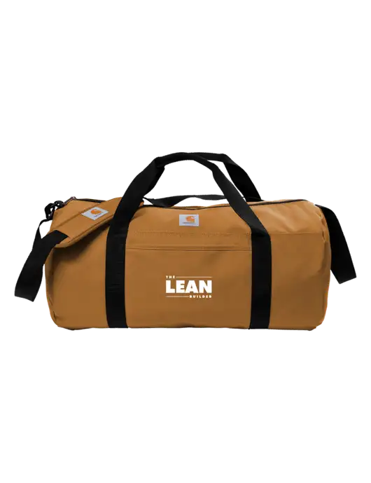The Lean Builder Carhartt Brown Canvas Packable Duffel With Pouch

 w/Lean Builder Logo