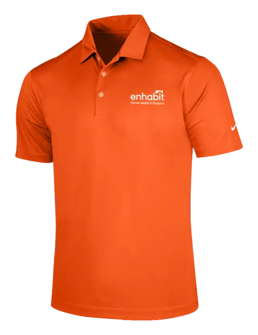 Enhabit NIKE Orange Dri-Fit Micro Pique Polo w/Enhabit Logo