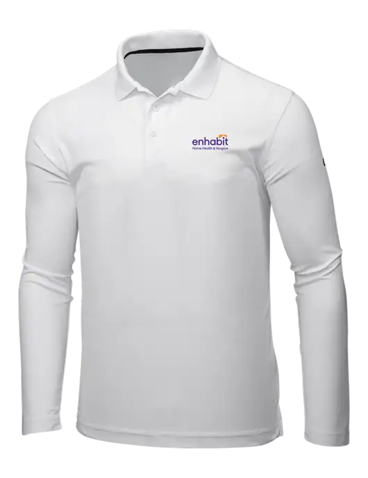 Enhabit OGIO Bright White Caliber 2.0 Long Sleeve Polo w/Enhabit Logo