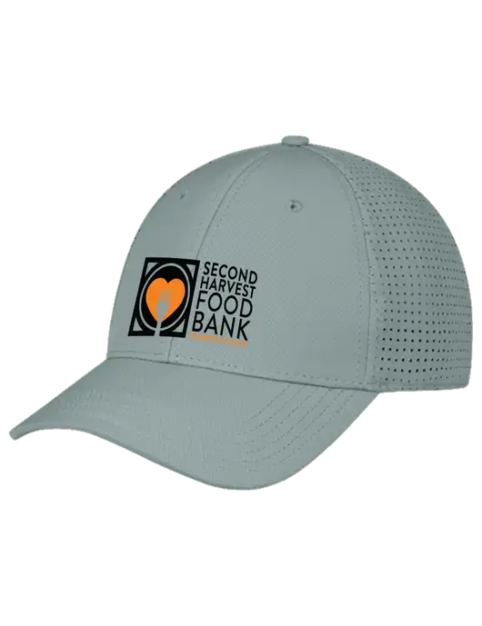 Second Harvest Grey Performance Stretchable Cap Hook & Loop w/Second Harvest Logo