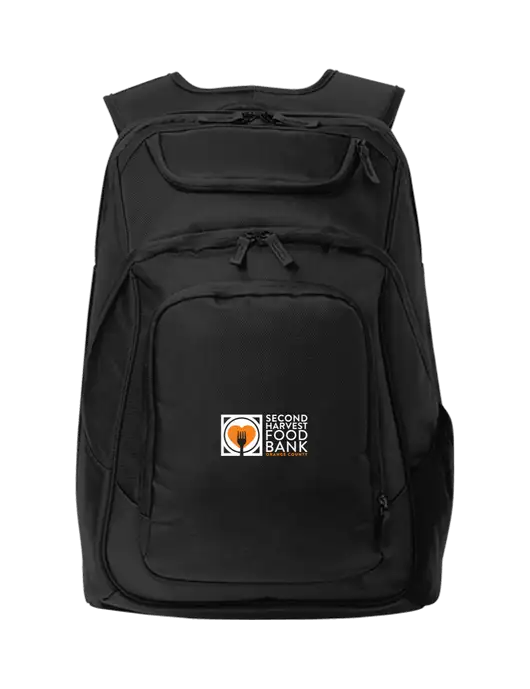 Second Harvest Executive Black Laptop Backpack w/Second Harvest Logo
