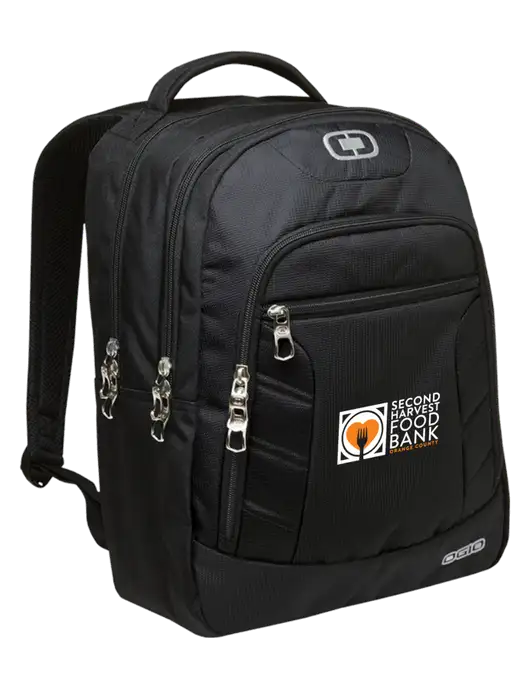 Second Harvest OGIO Black/Silver Colton Laptop Backpack
 w/Second Harvest Logo