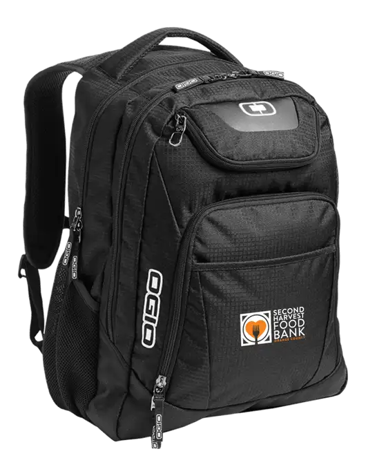 Second Harvest OGIO Black/Silver Excelsior Laptop Backpack w/Second Harvest Logo