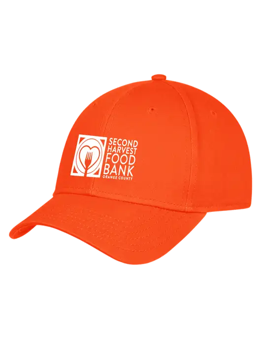 Second Harvest Orange Structured Cap Hook & Loop w/Second Harvest Logo