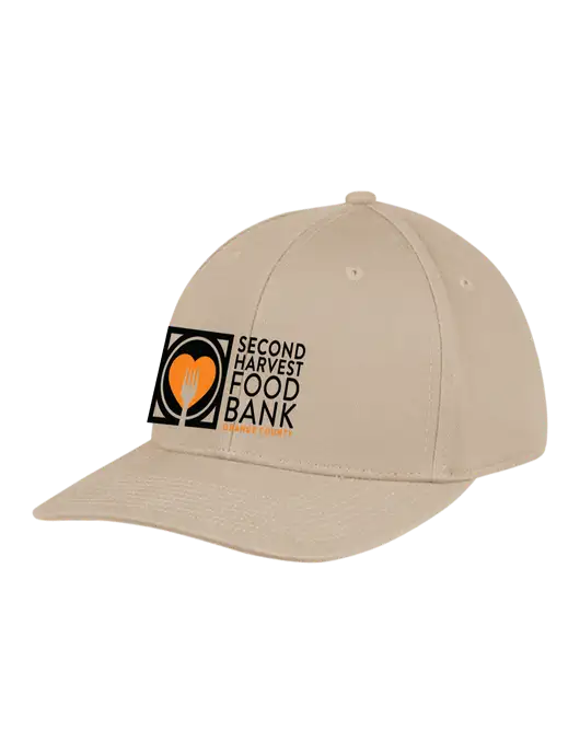 Second Harvest Premium Modern Structured Twill Tan Snapback Cap w/Second Harvest Logo