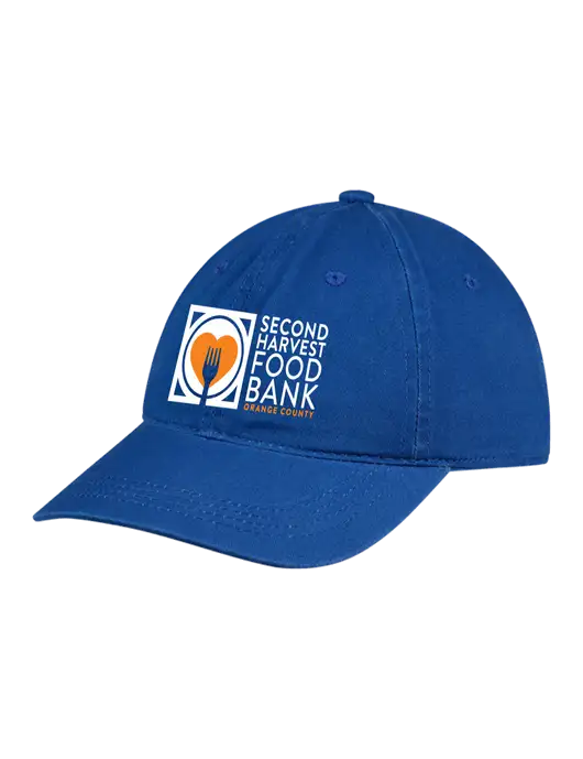 Second Harvest Garment Washed Unstructured Twill Royal Cap w/Second Harvest Logo