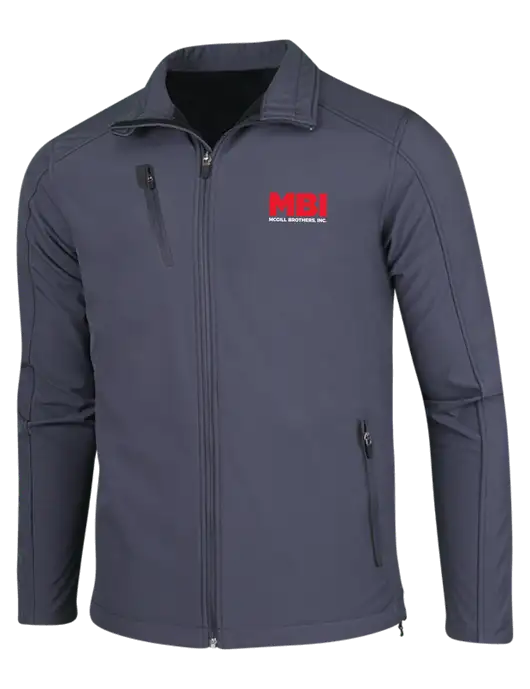 MBI Dark Grey Welded Softshell Jacket w/MBI Logo