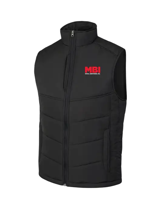 MBI Black/Black Puffy Vest w/MBI Logo