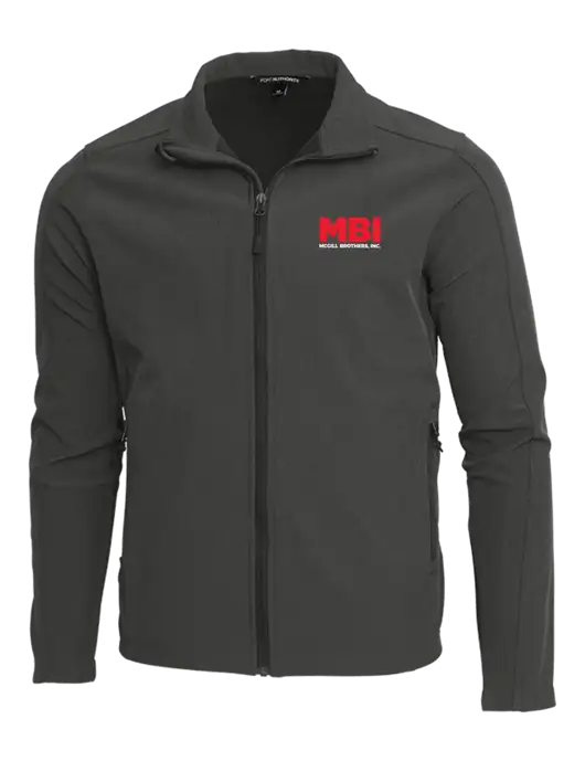 MBI Black Charcoal Heather Core Soft Shell Jacket w/MBI Logo