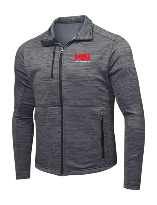 MBI Dark Grey Digi Stripe Fleece Jacket w/MBI Logo