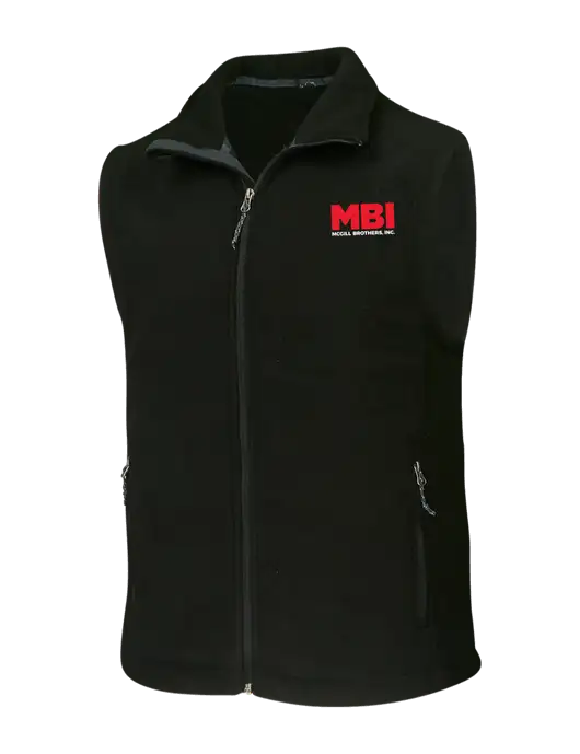 MBI Black Fleece Vest w/MBI Logo