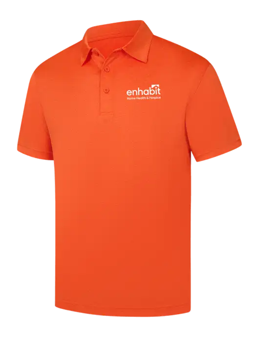 Enhabit Orange Heather Contender Polo w/Enhabit Logo