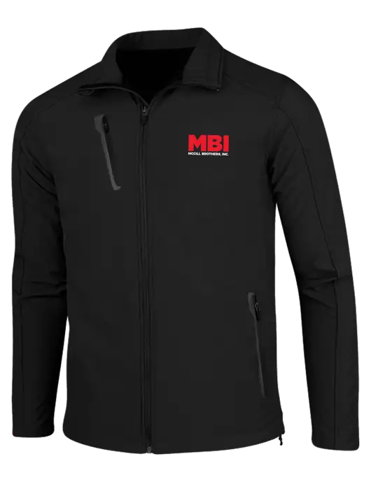 MBI Black Welded Softshell Jacket w/MBI Logo