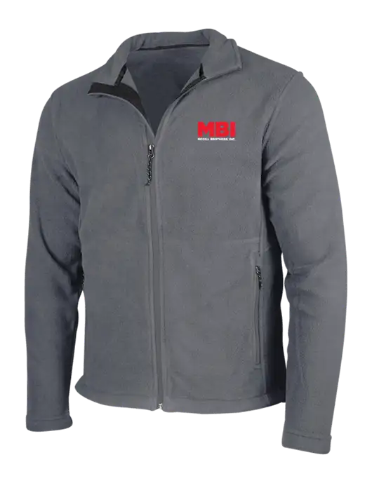 MBI Medium Grey Fleece Jacket w/MBI Logo