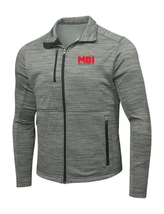 MBI Medium Grey Digi Stripe Fleece Jacket w/MBI Logo