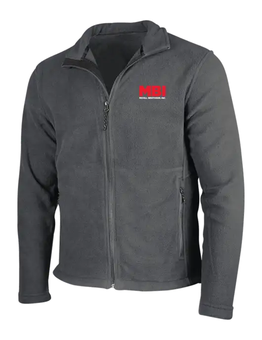 MBI Dark Grey Fleece Jacket w/MBI Logo