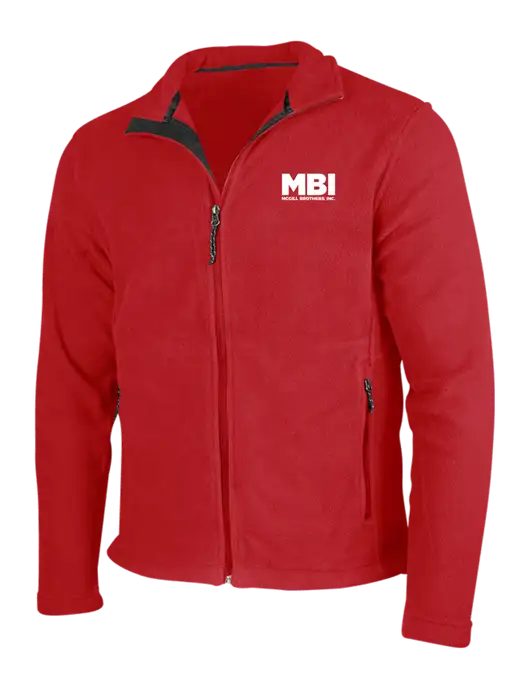 MBI Red Fleece Jacket w/MBI Logo