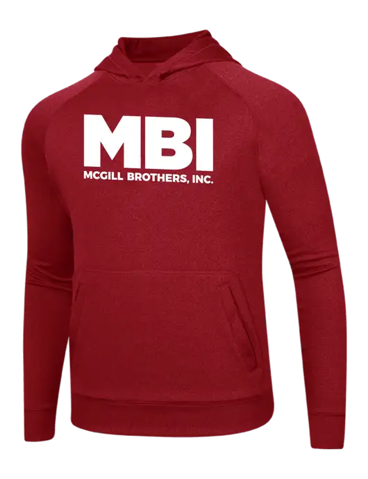 MBI Tech True Red Fleece Hooded Sweatshirt w/MBI Logo