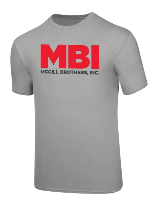 MBI Ring Spun Silver 4.5 oz T-Shirt w/MBI Logo
