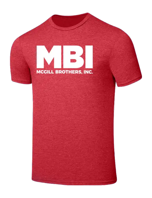 MBI Seriously Soft Heathered Red T-Shirt w/MBI Logo