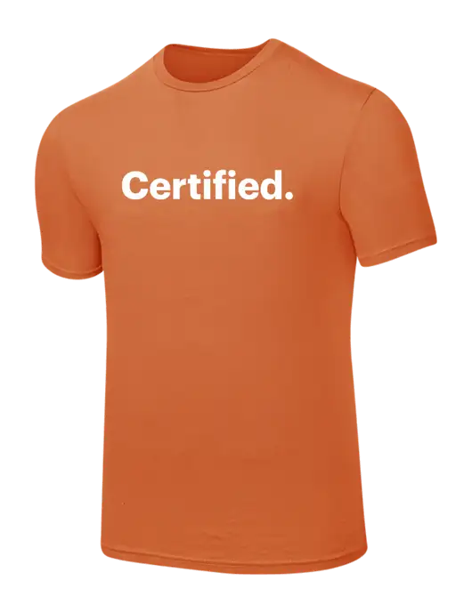 CalCPA Seriously Soft Orange T-Shirt w/Certified Logo